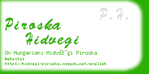 piroska hidvegi business card